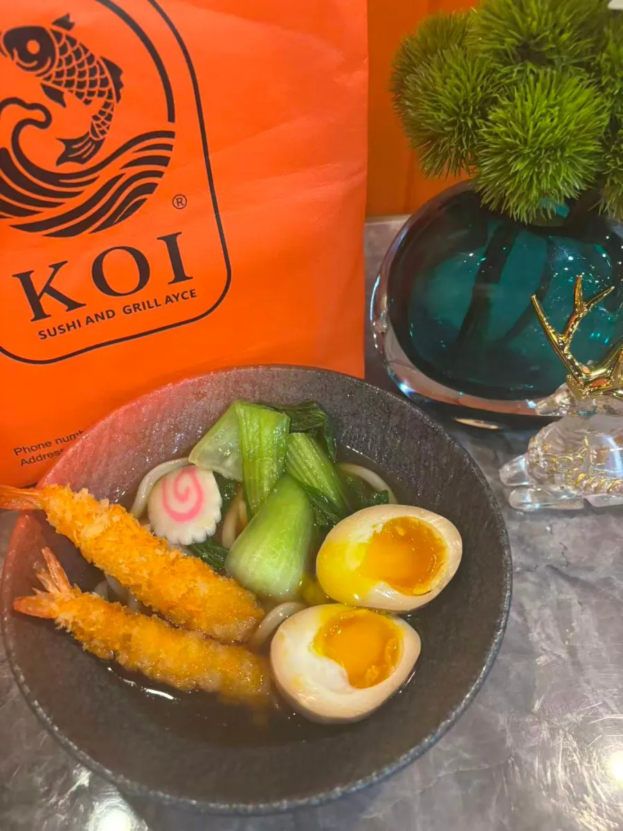 Udon Noodle Soup at Koi Sushi，a Japanese Restaurant in Tempe