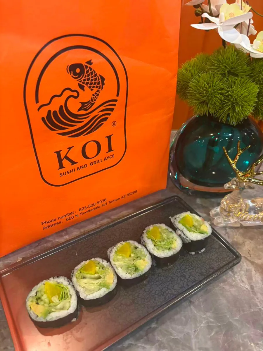Vegetable Roll at Koi Sushi，a Japanese Restaurant in Tempe