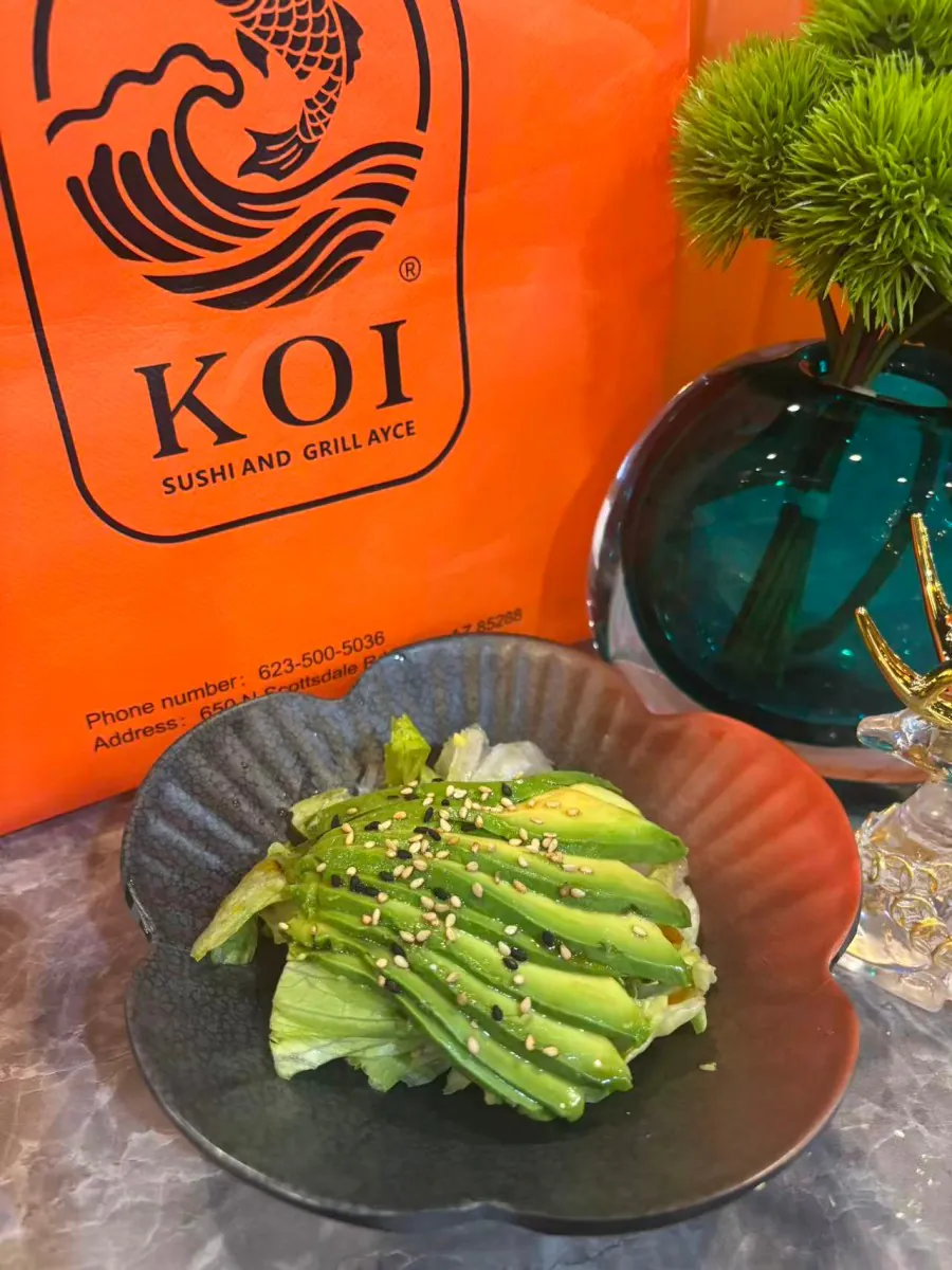 Avocado Salad at Koi Sushi，a Japanese Restaurant in Tempe
